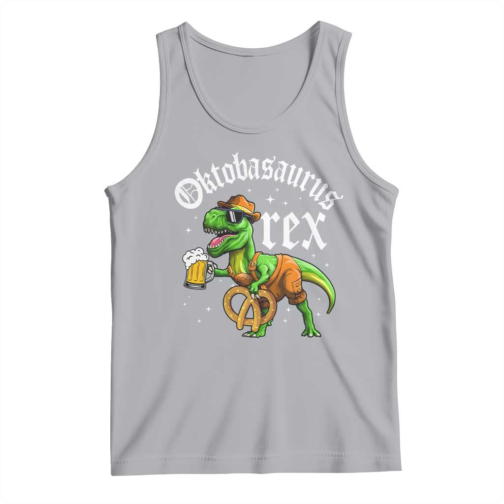 Funny Oktoberfest Dinosaur Tank Top Oktobasaurus Rex Lederhosen Bavarian Beer - Wonder Print Shop