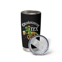 Funny Oktoberfest Dinosaur Tumbler Cup Oktobasaurus Rex Lederhosen Bavarian Beer - Wonder Print Shop