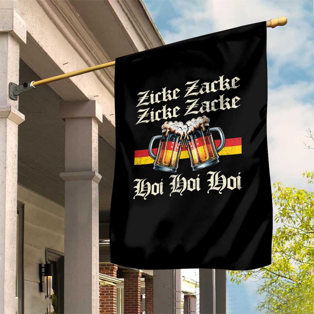 Funny Zicke Zacke Hoi Garden Flag Oktoberfest German Flag Party - Wonder Print Shop