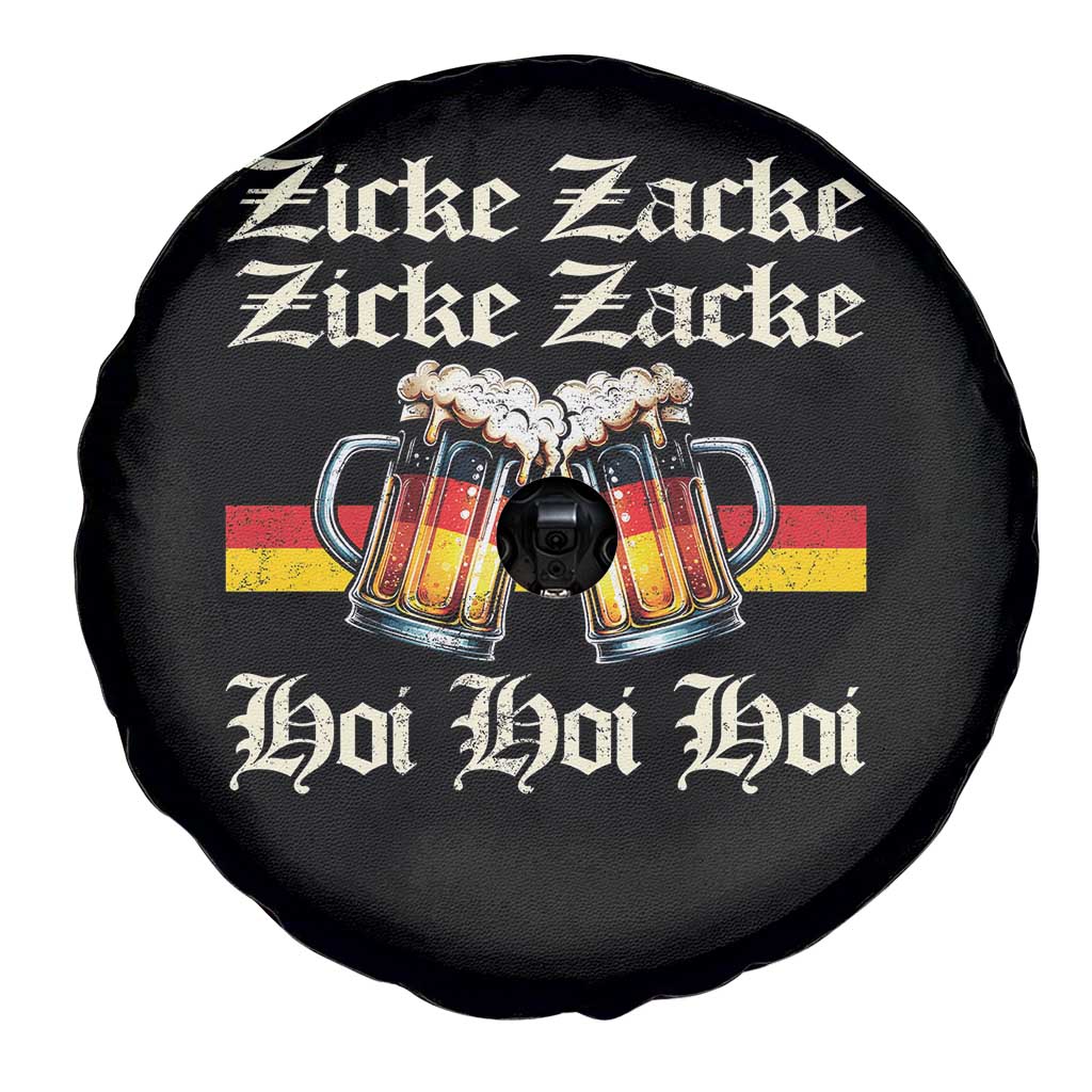 Funny Zicke Zacke Hoi Spare Tire Cover Oktoberfest German Flag Party - Wonder Print Shop