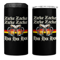 Funny Zicke Zacke Hoi 4 in 1 Can Cooler Tumbler Oktoberfest German Flag Party - Wonder Print Shop