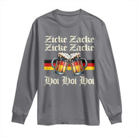 Funny Zicke Zacke Hoi Long Sleeve Shirt Oktoberfest German Flag Party - Wonder Print Shop