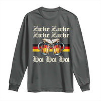 Funny Zicke Zacke Hoi Long Sleeve Shirt Oktoberfest German Flag Party - Wonder Print Shop