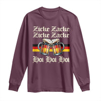 Funny Zicke Zacke Hoi Long Sleeve Shirt Oktoberfest German Flag Party - Wonder Print Shop