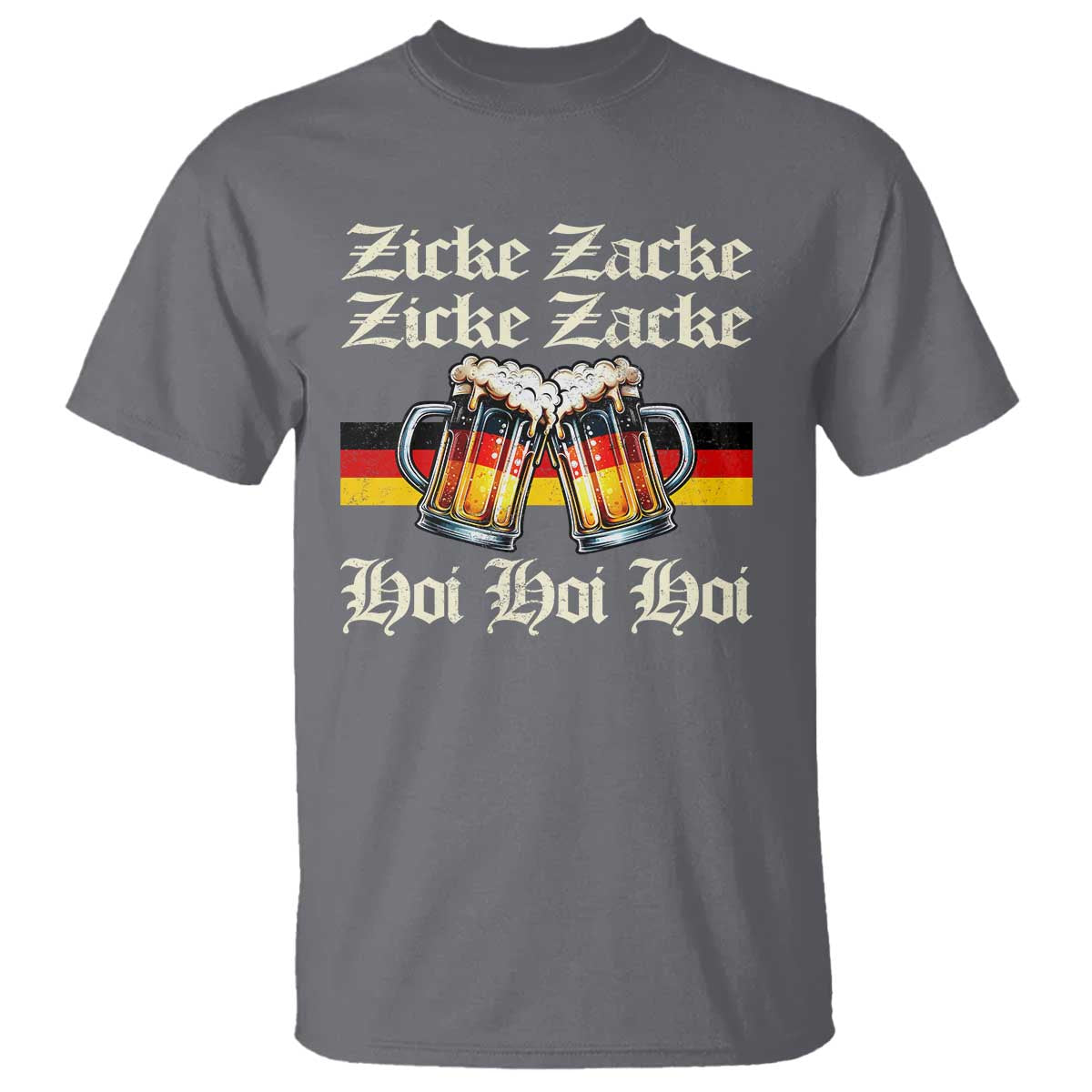 Funny Zicke Zacke Hoi T Shirt Oktoberfest German Flag Party - Wonder Print Shop
