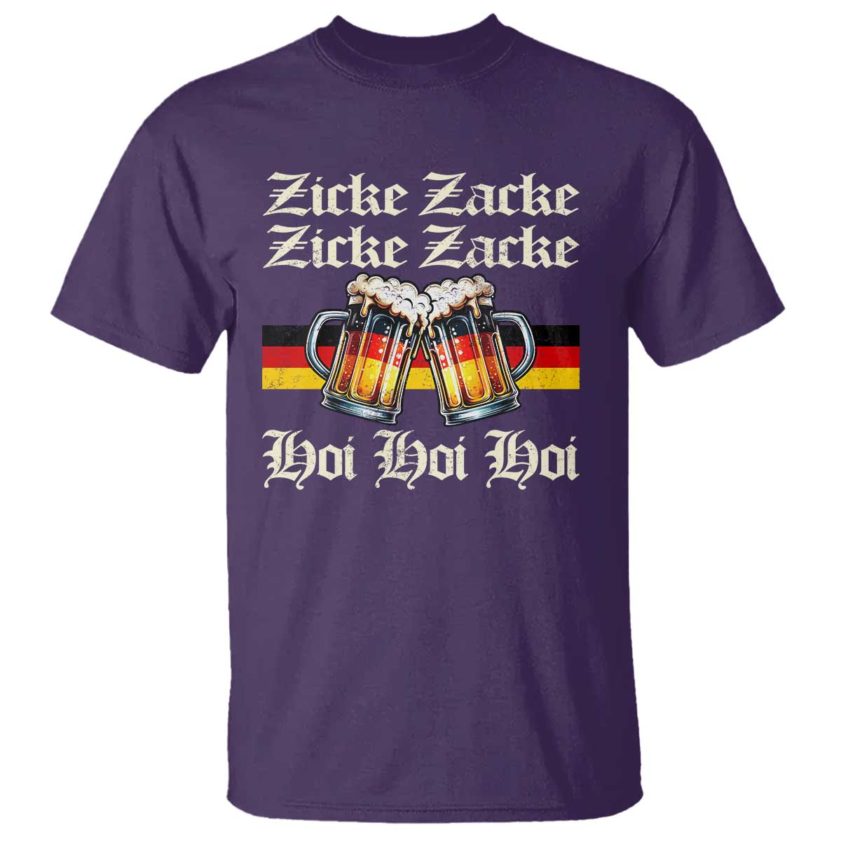 Funny Zicke Zacke Hoi T Shirt Oktoberfest German Flag Party - Wonder Print Shop