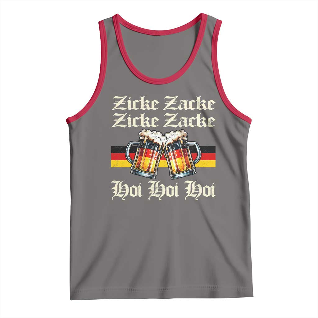 Funny Zicke Zacke Hoi Tank Top Oktoberfest German Flag Party - Wonder Print Shop