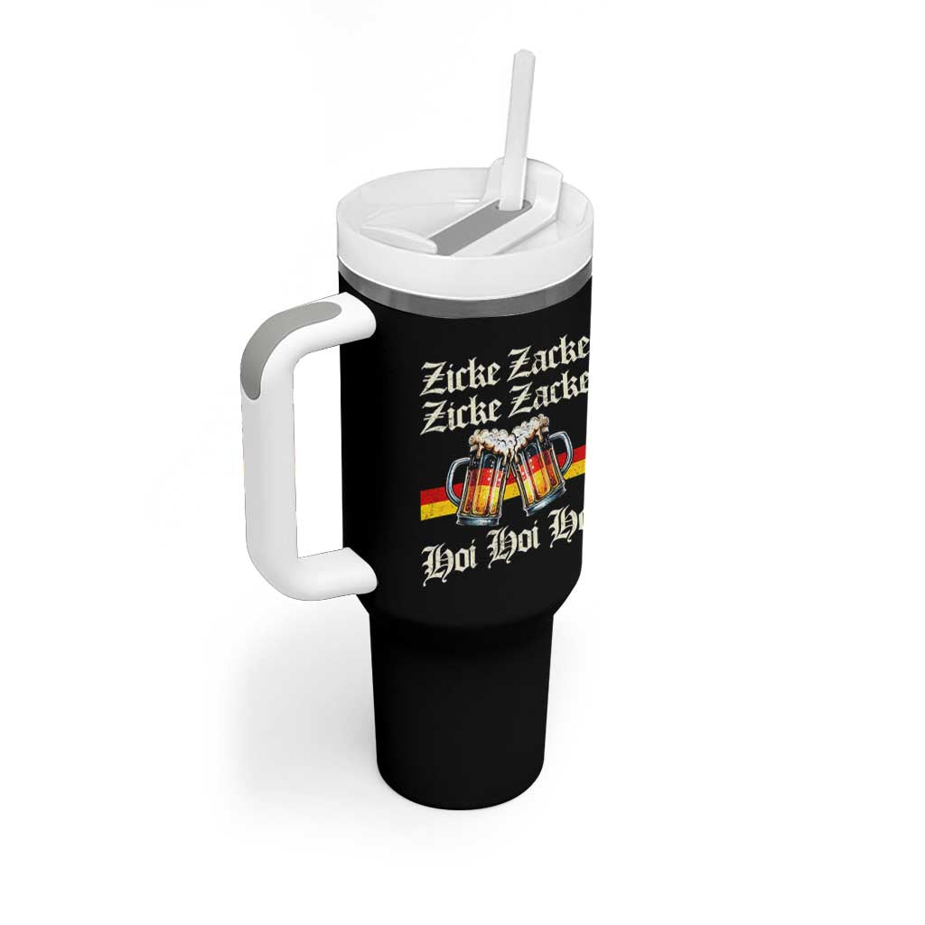 Funny Zicke Zacke Hoi Tumbler With Handle Oktoberfest German Flag Party - Wonder Print Shop