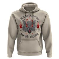 Funny Childless Cat Ladies Against Fascism Hoodie Angry Fire Cat Feminist - Wonder Print Shop