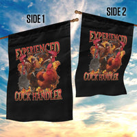 Funny Experienced Cock Handler Garden Flag Inappropriate Adult Humor Chicken - Wonder Print Shop