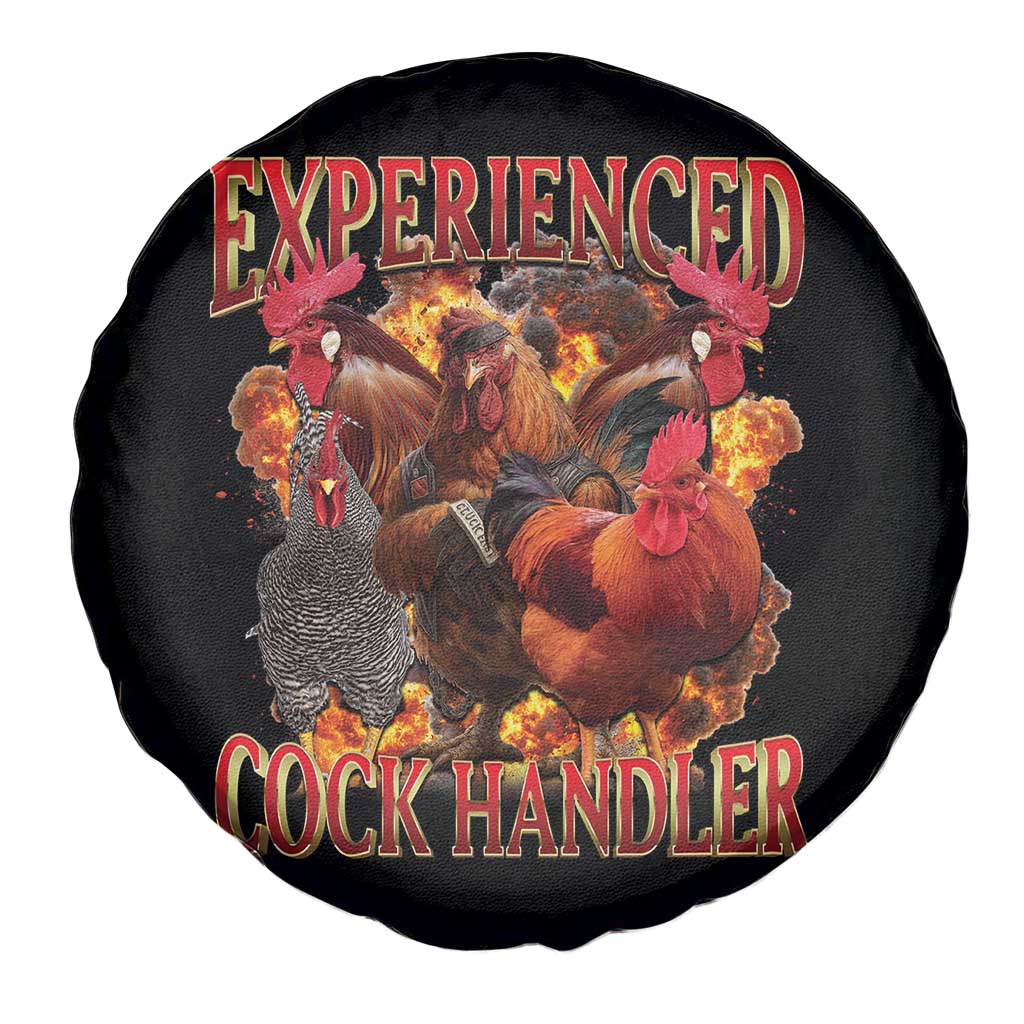 Funny Experienced Cock Handler Spare Tire Cover Inappropriate Adult Humor Chicken - Wonder Print Shop