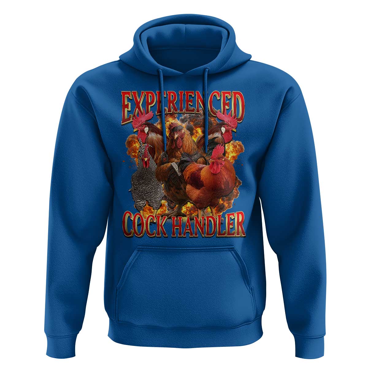Funny Experienced Cock Handler Hoodie Inappropriate Adult Humor Chicken - Wonder Print Shop