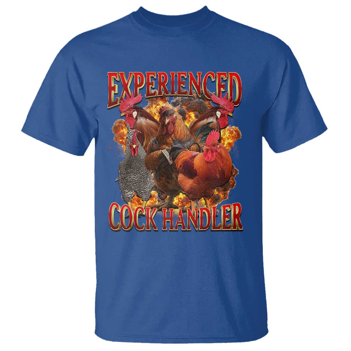 Funny Experienced Cock Handler T Shirt Inappropriate Adult Humor Chicken - Wonder Print Shop