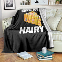 Funny Mike Who Cheese Hairy Throw Blanket Inappropriate Adult Humor Floral Cheese - Wonder Print Shop