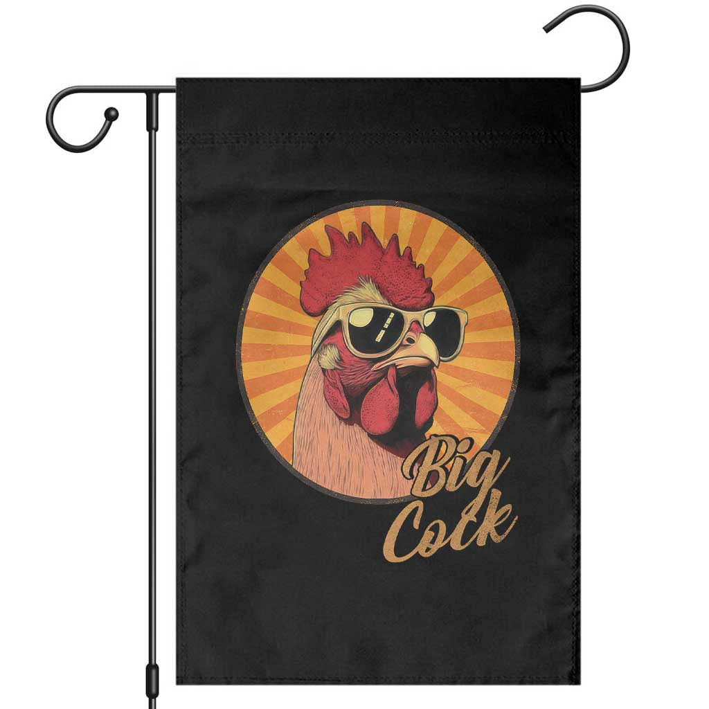 Funny Big Cock Chicken Garden Flag Raunchy Inappropriate Adult Humor - Wonder Print Shop