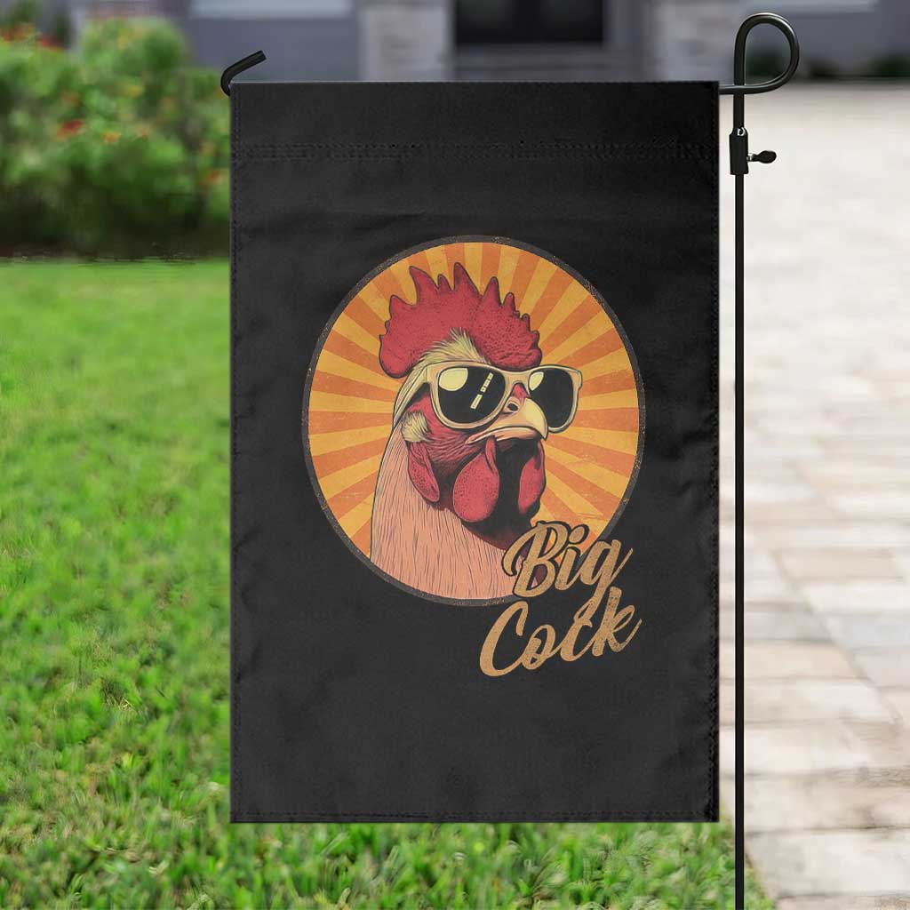 Funny Big Cock Chicken Garden Flag Raunchy Inappropriate Adult Humor - Wonder Print Shop
