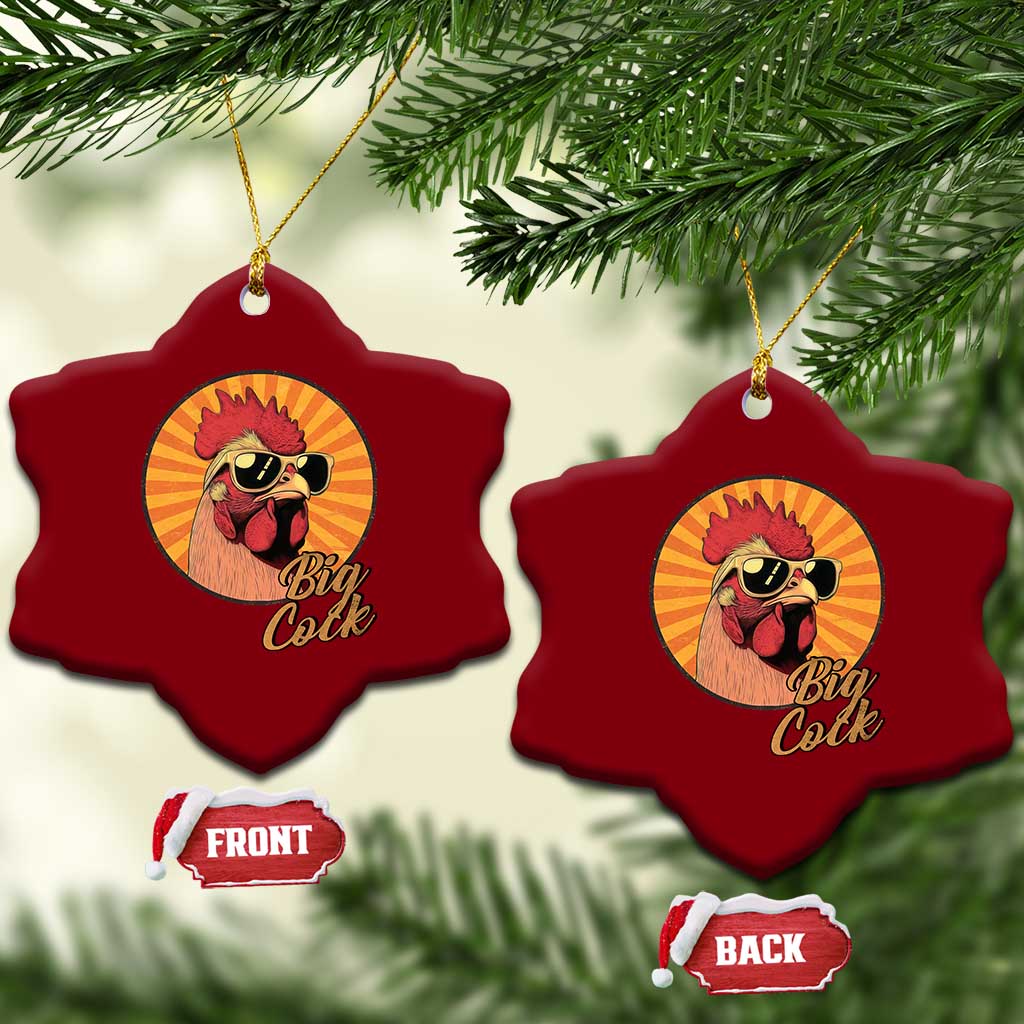 Funny Big Cock Chicken Ceramic Ornament Raunchy Inappropriate Adult Humor - Wonder Print Shop