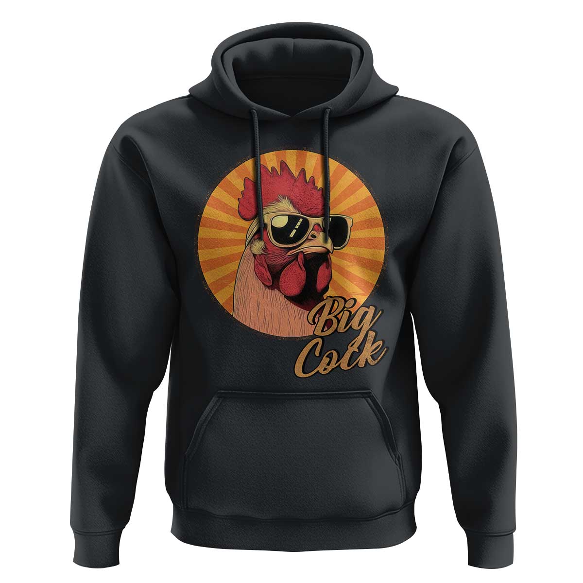 Funny Big Cock Chicken Hoodie Raunchy Inappropriate Adult Humor - Wonder Print Shop
