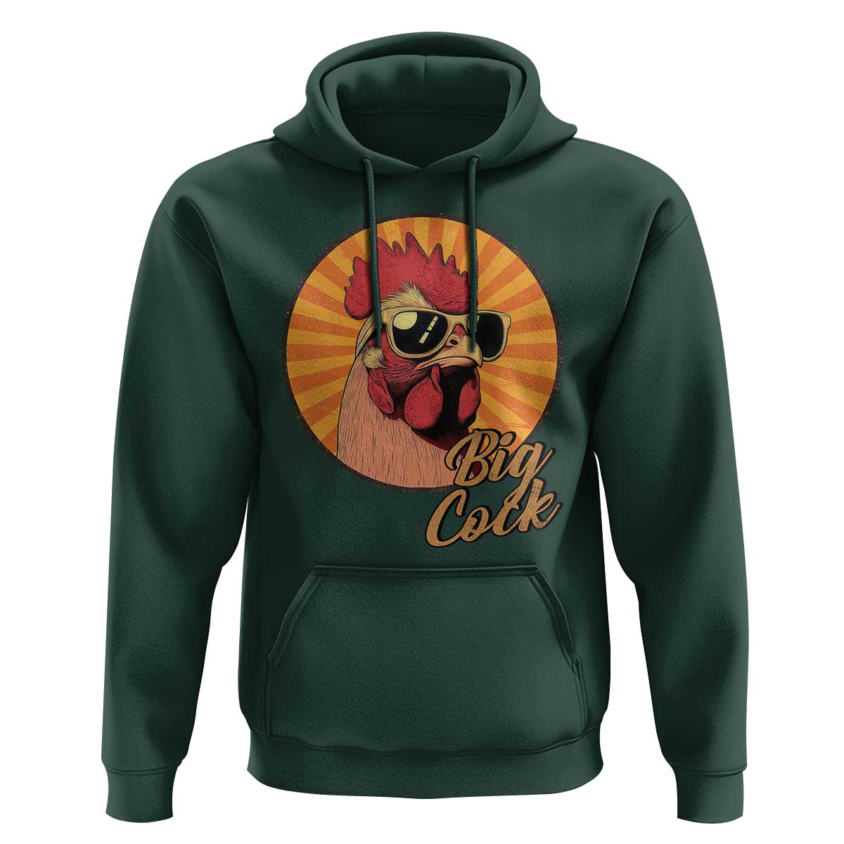 Funny Big Cock Chicken Hoodie Raunchy Inappropriate Adult Humor - Wonder Print Shop