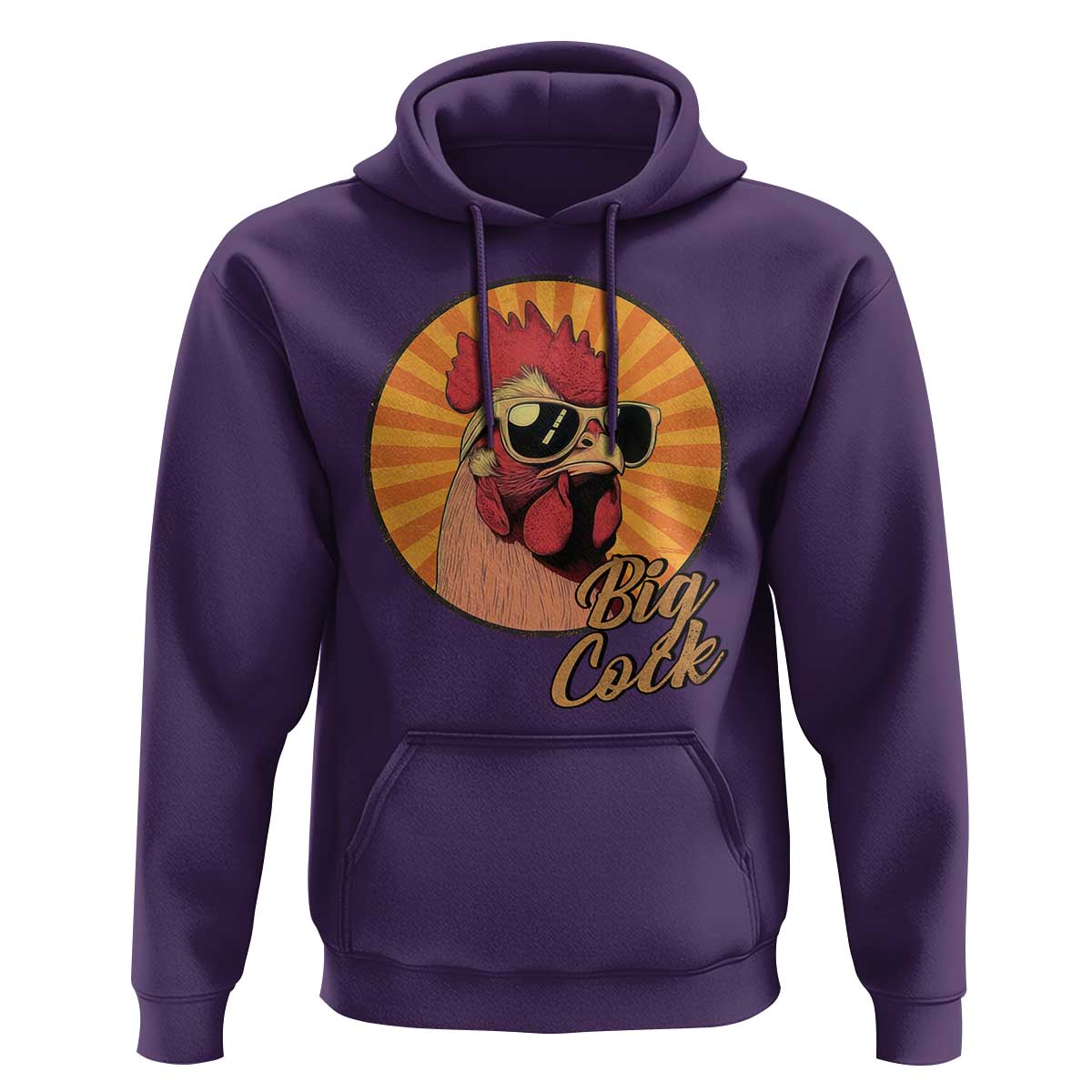 Funny Big Cock Chicken Hoodie Raunchy Inappropriate Adult Humor - Wonder Print Shop