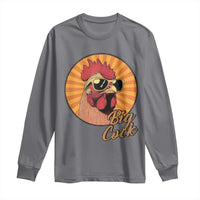 Funny Big Cock Chicken Long Sleeve Shirt Raunchy Inappropriate Adult Humor - Wonder Print Shop