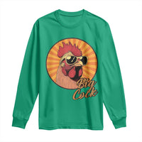 Funny Big Cock Chicken Long Sleeve Shirt Raunchy Inappropriate Adult Humor - Wonder Print Shop