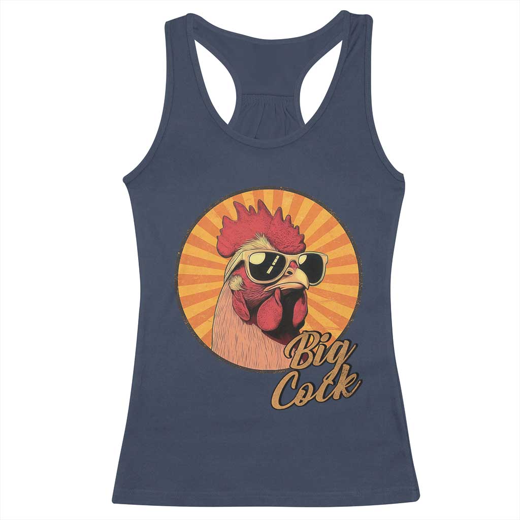 Funny Big Cock Chicken Racerback Tank Top Raunchy Inappropriate Adult Humor - Wonder Print Shop