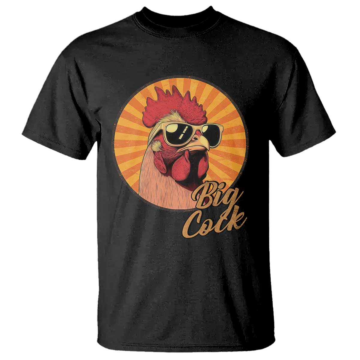 Funny Big Cock Chicken T Shirt Raunchy Inappropriate Adult Humor - Wonder Print Shop