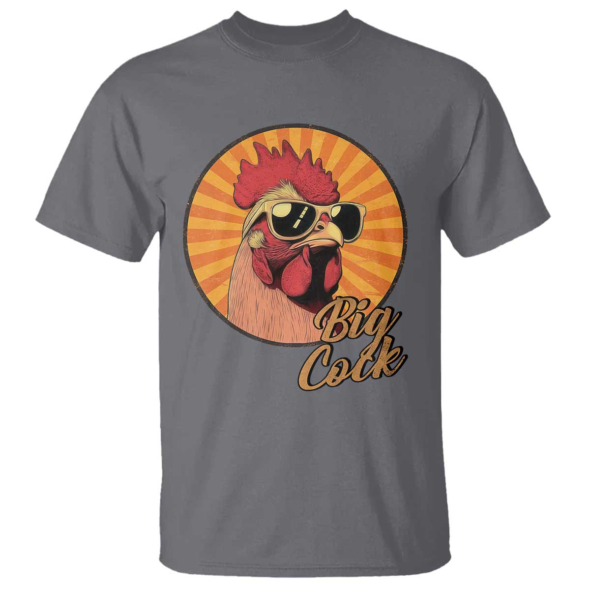 Funny Big Cock Chicken T Shirt Raunchy Inappropriate Adult Humor - Wonder Print Shop