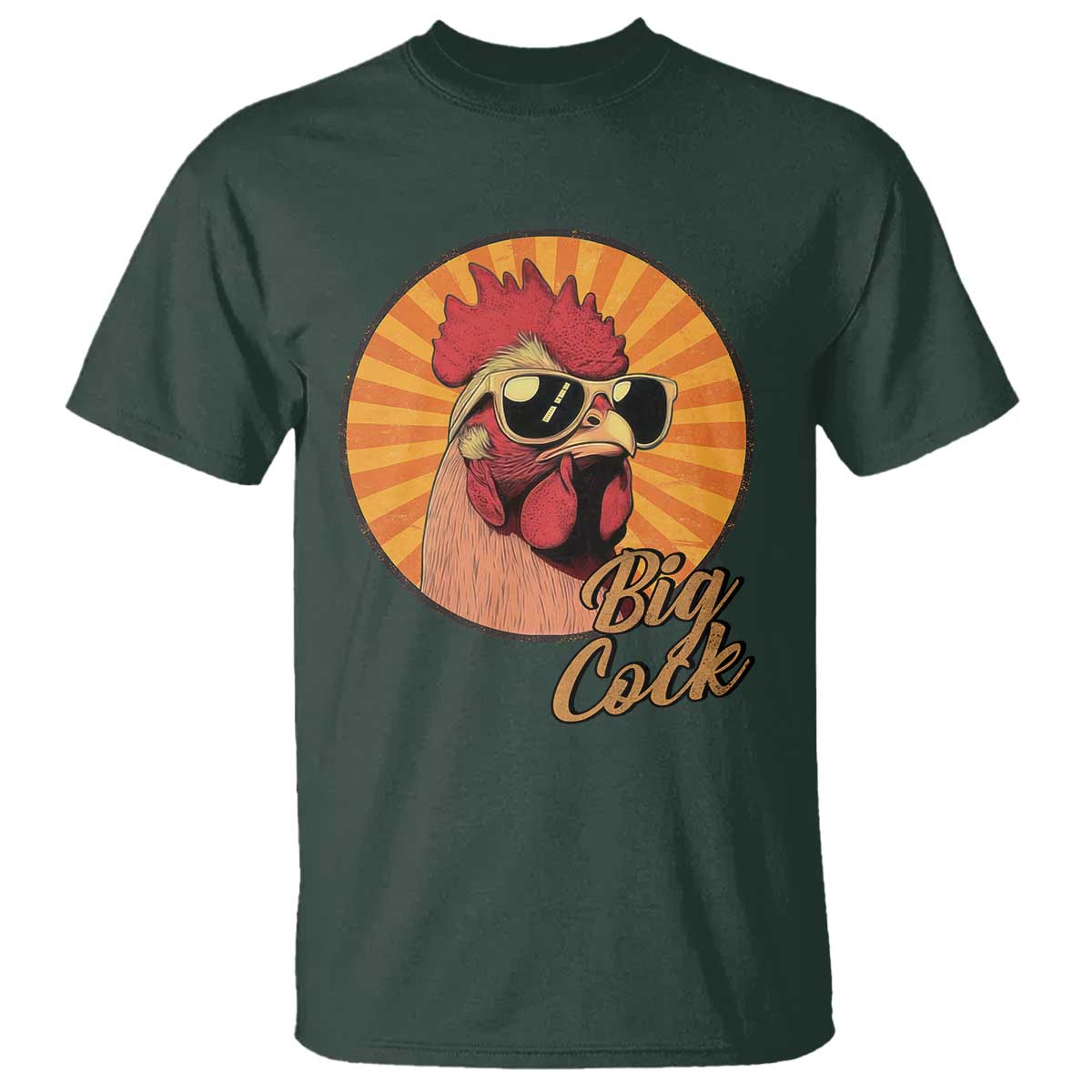 Funny Big Cock Chicken T Shirt Raunchy Inappropriate Adult Humor - Wonder Print Shop