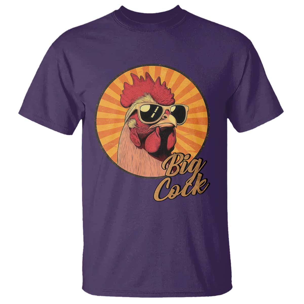 Funny Big Cock Chicken T Shirt Raunchy Inappropriate Adult Humor - Wonder Print Shop