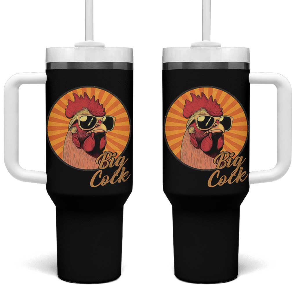 Funny Big Cock Chicken Tumbler With Handle Raunchy Inappropriate Adult Humor - Wonder Print Shop