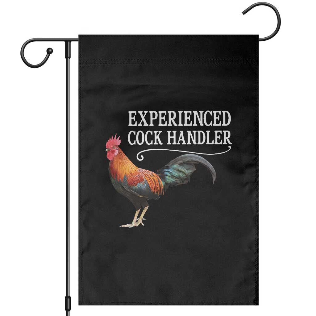 Funny Experienced Cock Handler Garden Flag Raunchy Inappropriate Adult Humor Chicken - Wonder Print Shop