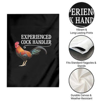 Funny Experienced Cock Handler Garden Flag Raunchy Inappropriate Adult Humor Chicken - Wonder Print Shop