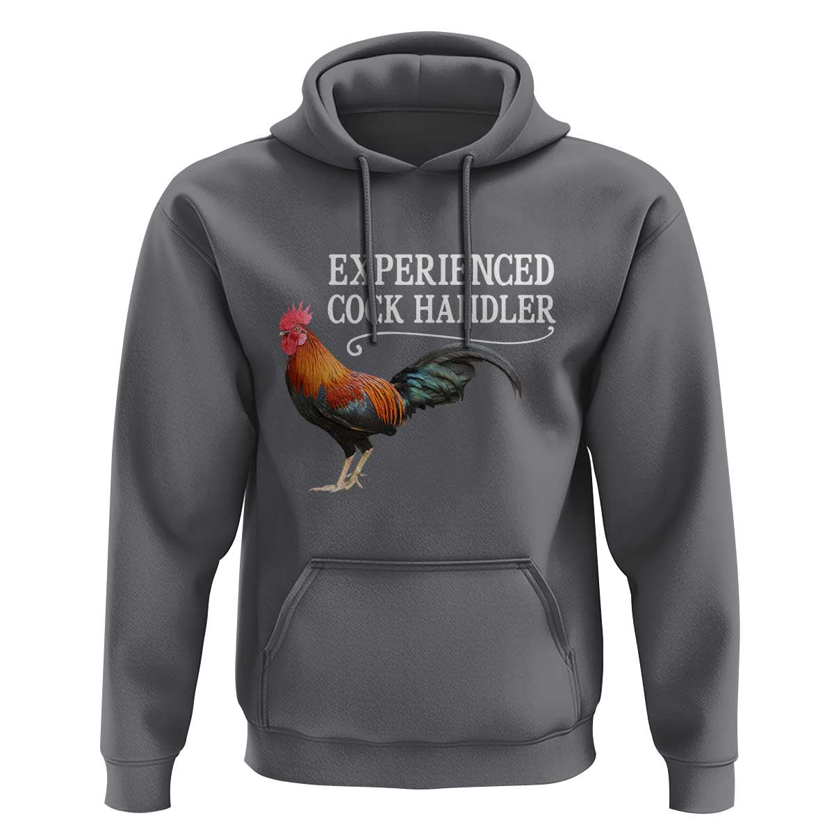 Funny Experienced Cock Handler Hoodie Raunchy Inappropriate Adult Humor Chicken - Wonder Print Shop
