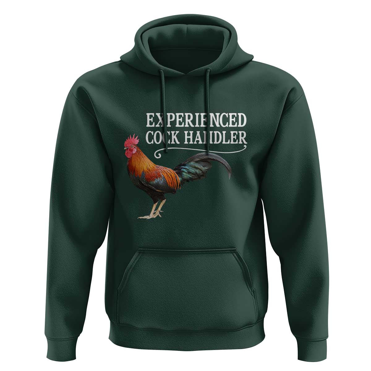 Funny Experienced Cock Handler Hoodie Raunchy Inappropriate Adult Humor Chicken - Wonder Print Shop