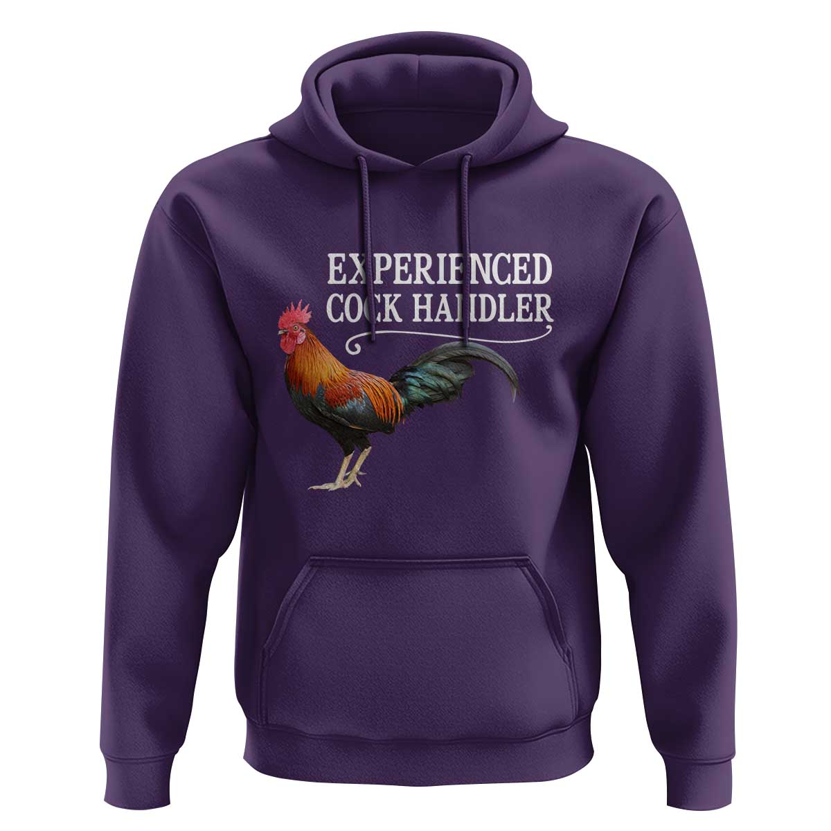 Funny Experienced Cock Handler Hoodie Raunchy Inappropriate Adult Humor Chicken - Wonder Print Shop