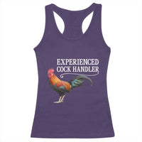 Funny Experienced Cock Handler Racerback Tank Top Raunchy Inappropriate Adult Humor Chicken - Wonder Print Shop