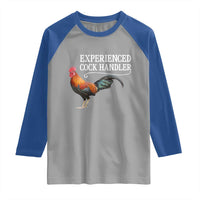 Funny Experienced Cock Handler Raglan Shirt Raunchy Inappropriate Adult Humor Chicken - Wonder Print Shop