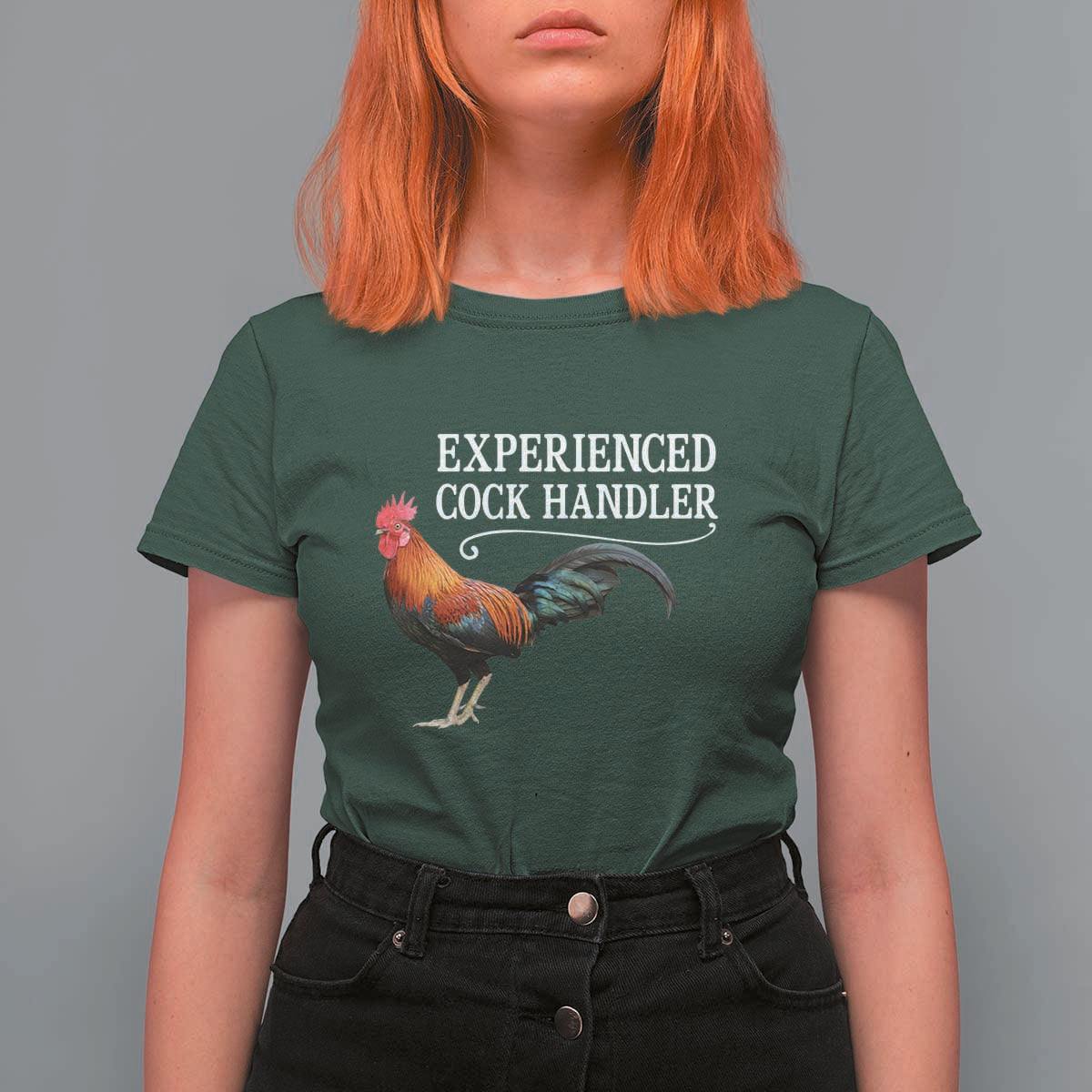 Funny Experienced Cock Handler T Shirt For Women Raunchy Inappropriate Adult Humor Chicken - Wonder Print Shop