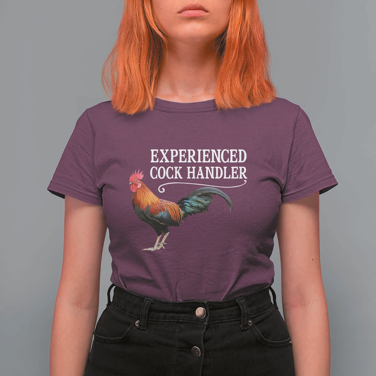 Funny Experienced Cock Handler T Shirt For Women Raunchy Inappropriate Adult Humor Chicken - Wonder Print Shop