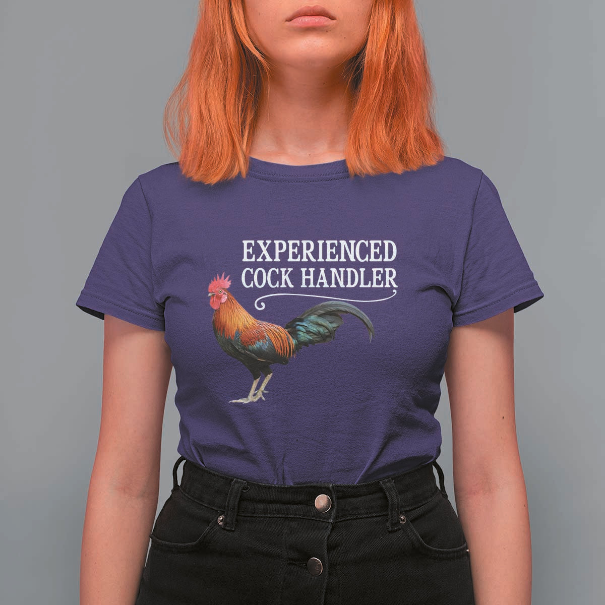 Funny Experienced Cock Handler T Shirt For Women Raunchy Inappropriate Adult Humor Chicken - Wonder Print Shop