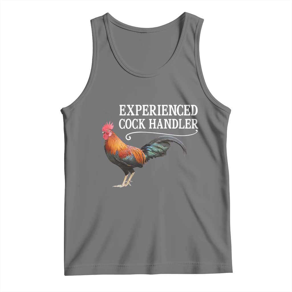 Funny Experienced Cock Handler Tank Top Raunchy Inappropriate Adult Humor Chicken - Wonder Print Shop