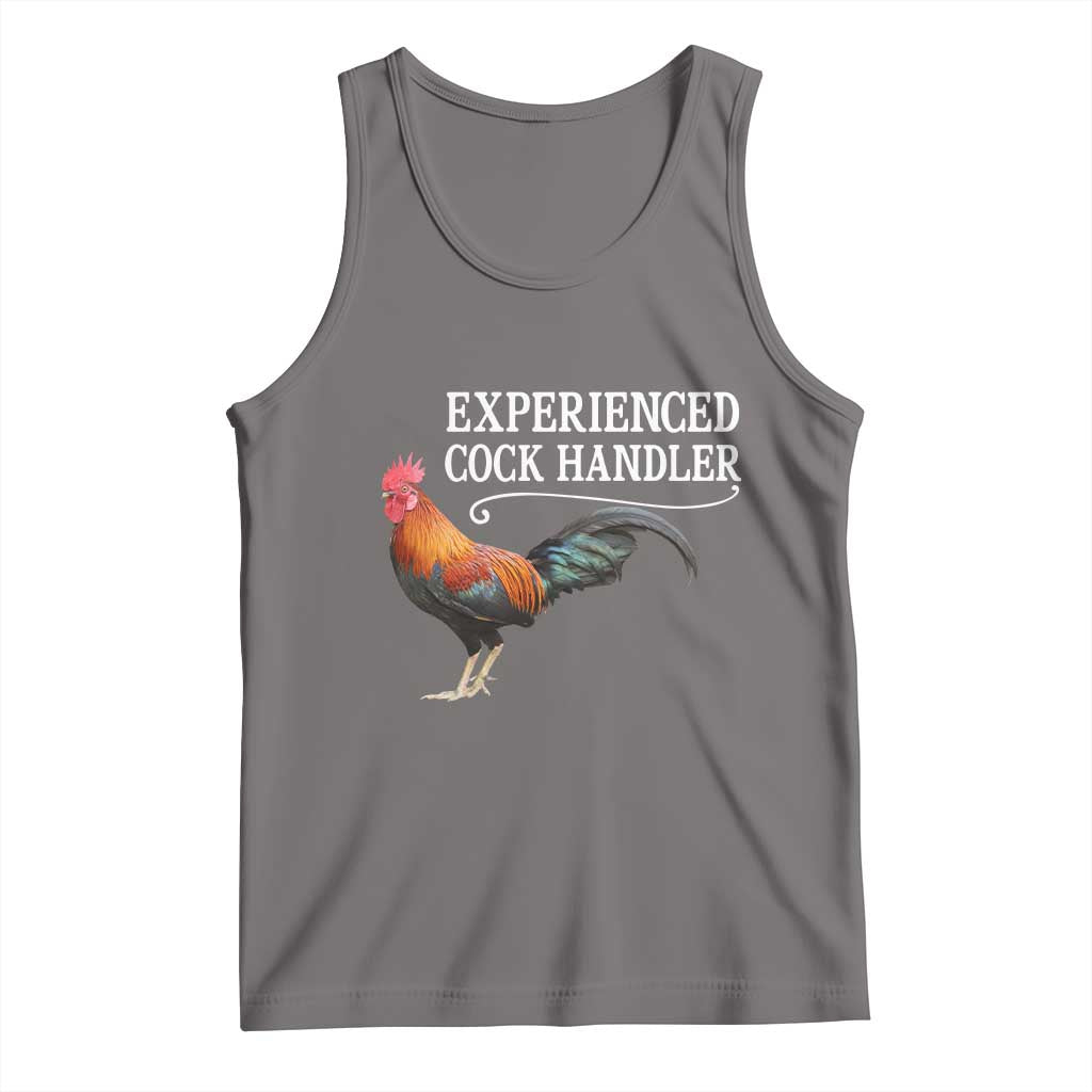 Funny Experienced Cock Handler Tank Top Raunchy Inappropriate Adult Humor Chicken - Wonder Print Shop