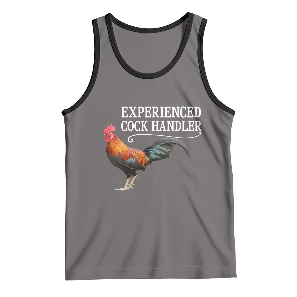 Funny Experienced Cock Handler Tank Top Raunchy Inappropriate Adult Humor Chicken - Wonder Print Shop