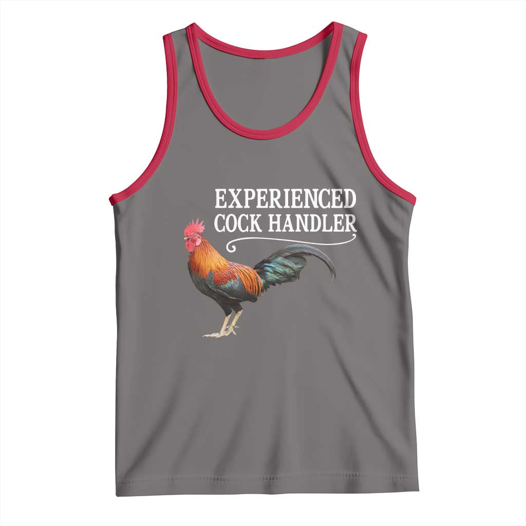 Funny Experienced Cock Handler Tank Top Raunchy Inappropriate Adult Humor Chicken - Wonder Print Shop