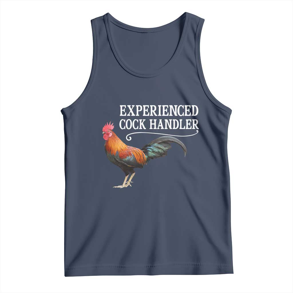 Funny Experienced Cock Handler Tank Top Raunchy Inappropriate Adult Humor Chicken - Wonder Print Shop