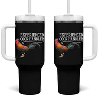 Funny Experienced Cock Handler Tumbler With Handle Raunchy Inappropriate Adult Humor Chicken - Wonder Print Shop