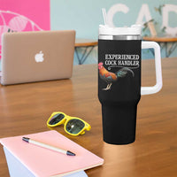 Funny Experienced Cock Handler Tumbler With Handle Raunchy Inappropriate Adult Humor Chicken - Wonder Print Shop