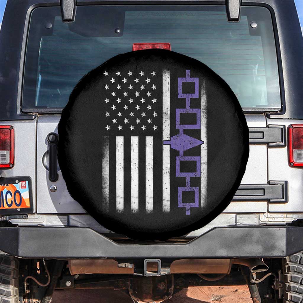 Haudenosaunee Iroquois USA Flag Native American Spare Tire Cover - Wonder Print Shop